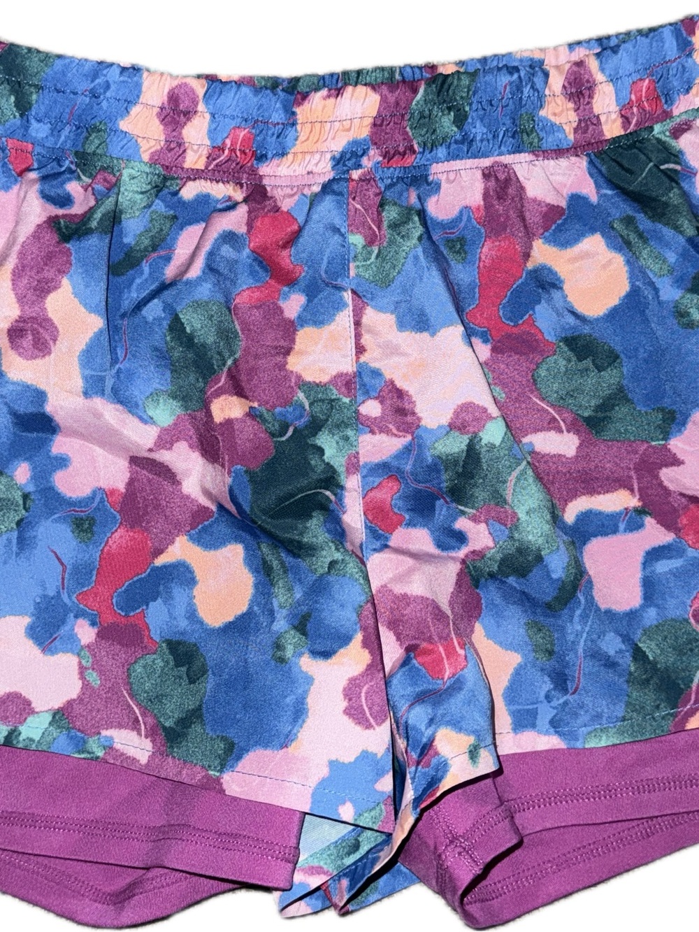 Girl’s Reebok Pink & Purple Floral Print Atheletic Shorts